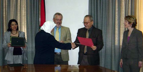 Photo taken at MIT BLOSSOMS Appreciation Event in Amman, Jordan where BLOSSOMS teachers received certificates from MIT.